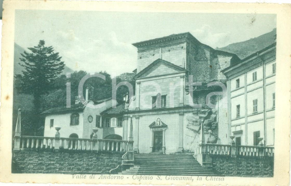 Cartolina originale da collezione 1930 ca VALLE CERVO BI Santuario di San Giovanni D ANDORNO Cartolina FP VG 1
