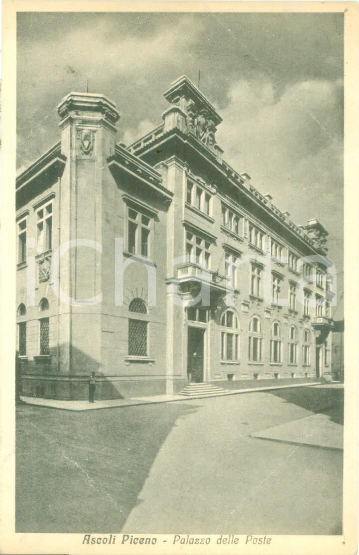 Cartolina originale da collezione 1937 ASCOLI PICENO Veduta del Palazzo delle Poste Cartolina FP VG 1