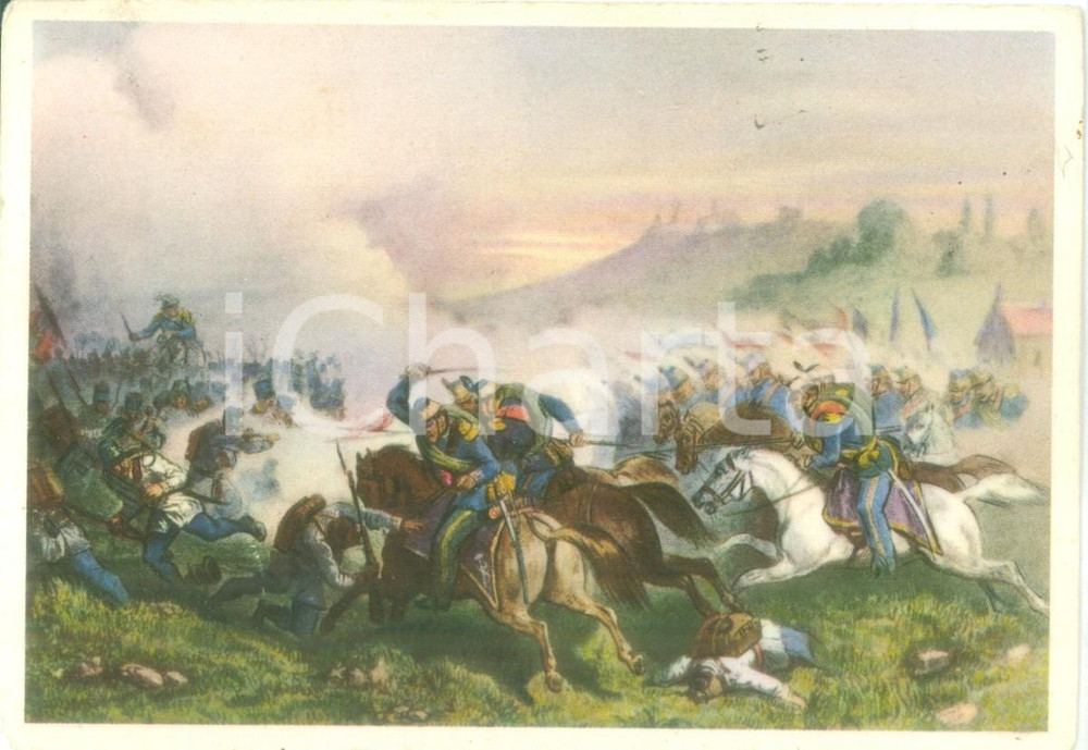 Cartolina originale da collezione 1959 RISORGIMENTO ITALIANO La Battaglia di MONTEBELLO Cartolina postale FG NV 1