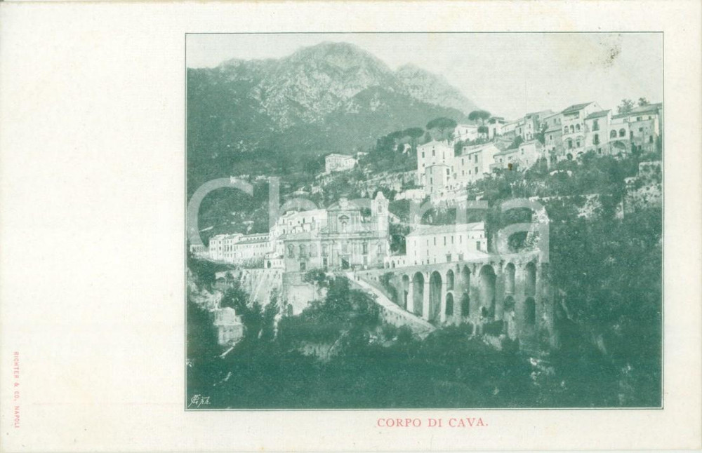 Cartolina originale da collezione 1900 ca SALERNO Panorama del Borgo CORPO DI CAVA Cartolina FP NV 1