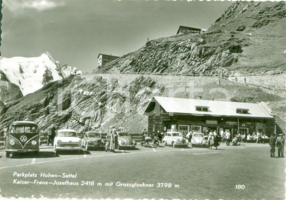 Cartolina originale da collezione 1969 GROSSGLOCKNER AUSTRIA Parcheggio HOHENSATTELCartolina FG VG 1