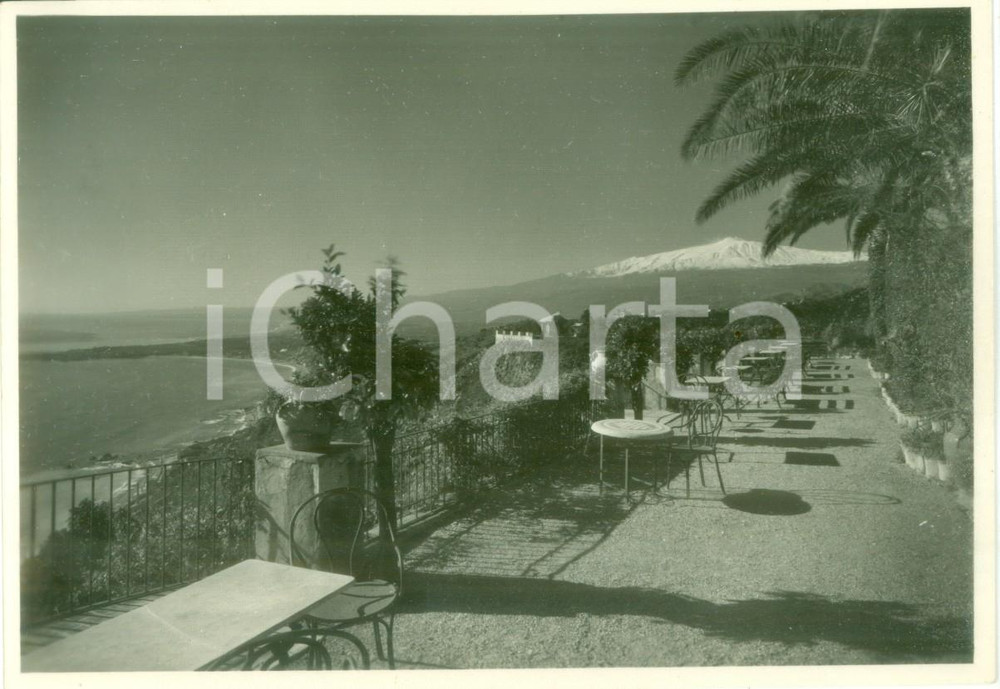 Cartolina originale da collezione 1965 ca TAORMINA ME Giardino sul mare del SAN DOMENICO PALACE HOTEL Cartolina 1