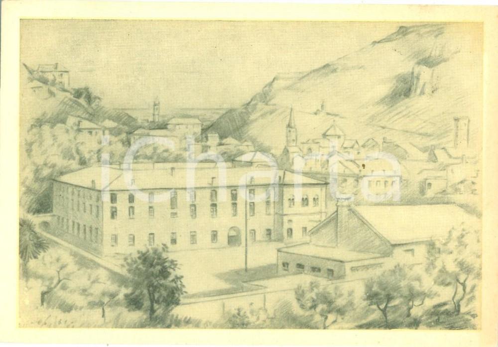 Cartolina originale da collezione 1950 ca FINALE LIGURE SV Colonia RIVETTI vista da Ponente Cartolina ILLUSTRATA 1