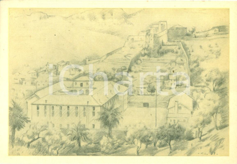Cartolina originale da collezione 1950 ca FINALE LIGURE SV Colonia RIVETTI vista da levante Cartolina ILLUSTRATA 1