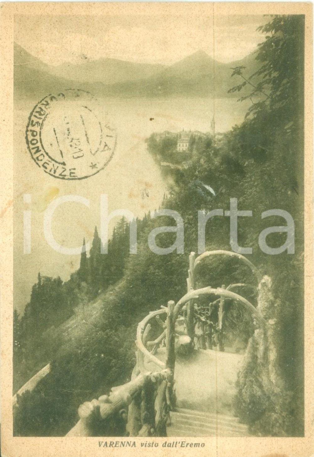 Cartolina originale da collezione 1948 VARENNA LC Panorama visto dall Eremo GAUDIO Cartolina postale FG VG 1