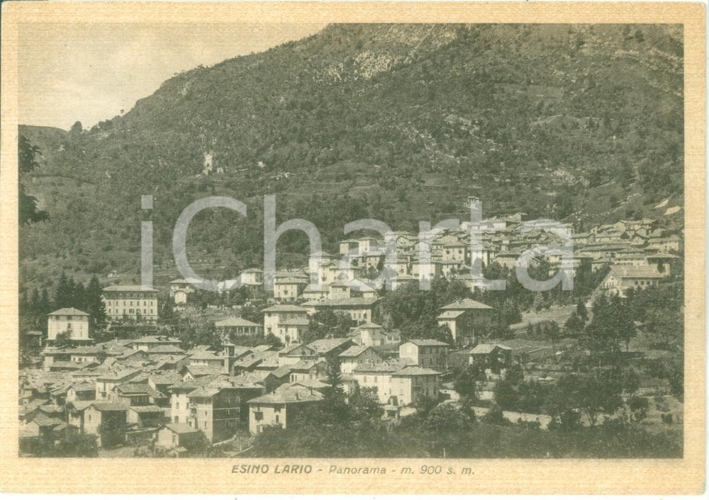 Cartolina originale da collezione 1955 ca ESINO LARIO LC Veduta panoramica Cartolina postale FG VG 1