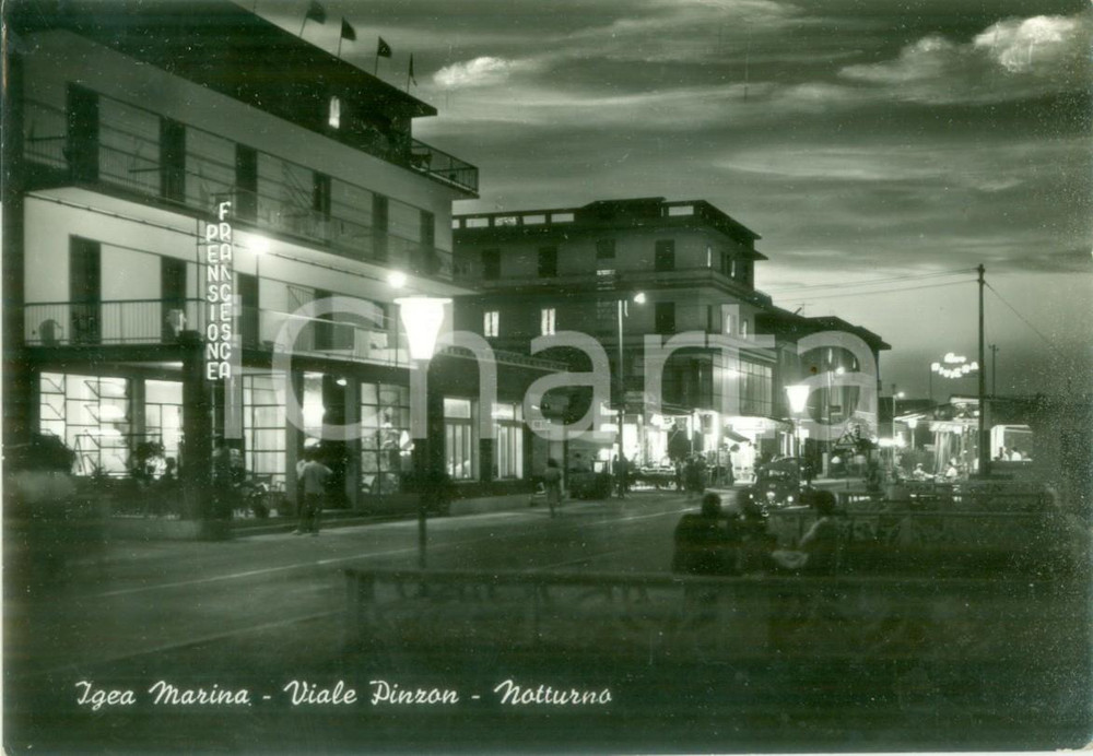 Cartolina originale da collezione 1965 ca BELLARIA IGEA MARINA RN Pensione Francesca in Viale PINZON Cartolina 1