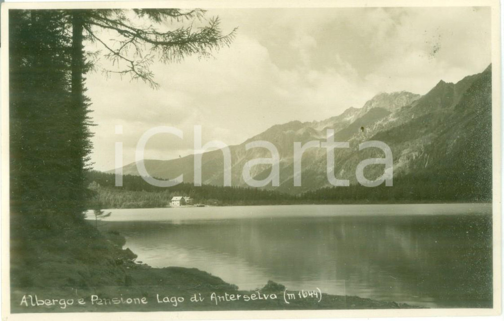 Cartolina originale da collezione 1930 ca RASUNANTERSELVA BZ Albergo e Pensione LAGO Cartolina FP NV 1