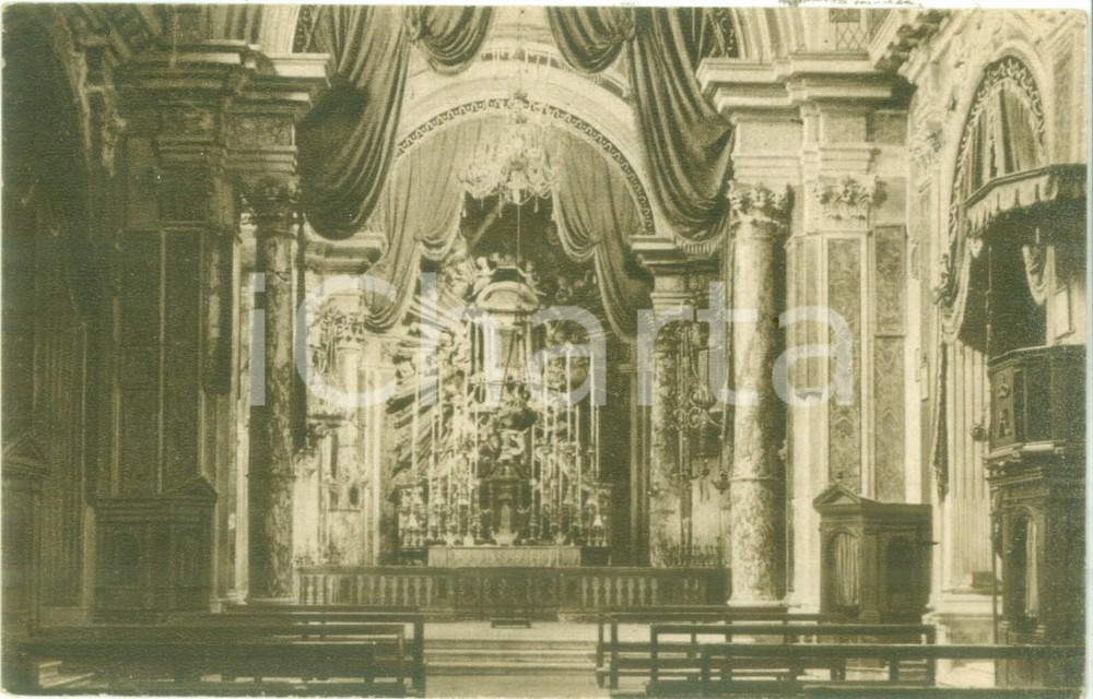 Cartolina originale da collezione 1937 LIVORNO Interno del Santuario di MONTENERO Cartolina FP VG 1