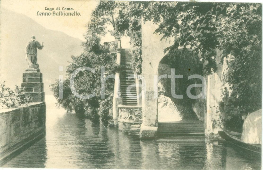 Cartolina originale da collezione 1935 ca LENNO CO Scalinata di Villa del BALBIANELLO Cartolina FP VG 1
