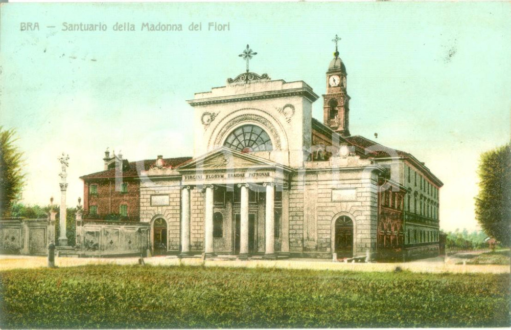 Cartolina originale da collezione 1915 BRA CN Santuario della Madonna dei Fiori Cartolina FP VG 1
