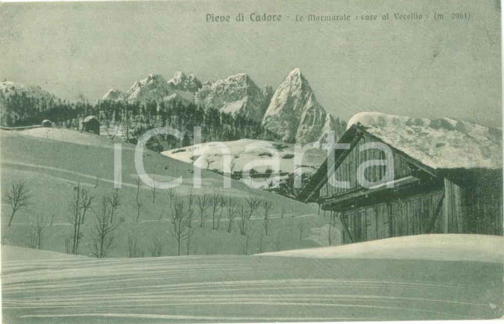 Cartolina originale da collezione 1916 PIEVE DI CADORE BL Le MARMAROLE care al VECELLIO Cartolina FP VG 1