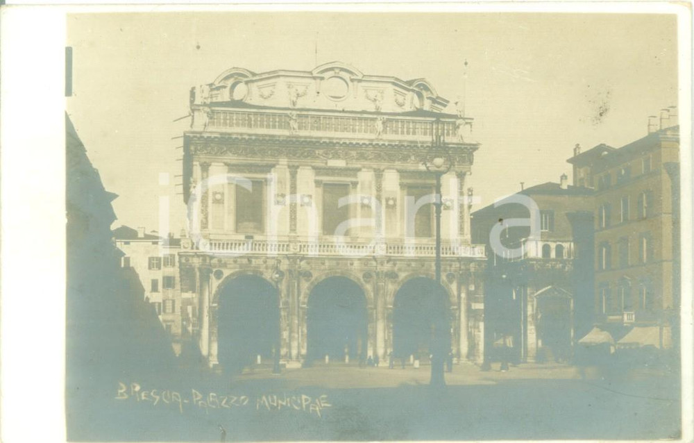 Cartolina originale da collezione 1920 ca BRESCIA Veduta del Palazzo Municipale Cartolina FP NV 1