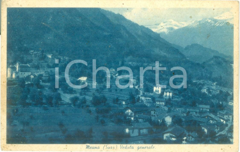 Cartolina originale da collezione 1943 MEANA DI SUSA TO Veduta generale del paese Cartolina FP VG 1