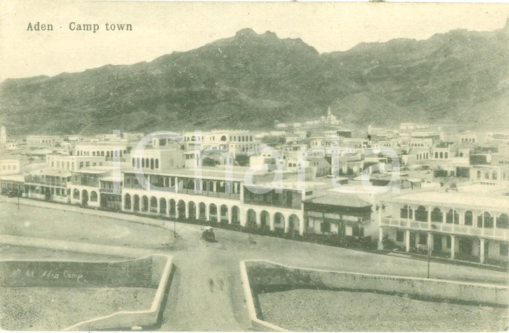 Cartolina originale da collezione 1935 ca ADEN YEMEN Veduta panoramica di Camp Town Cartolina FP NV 1
