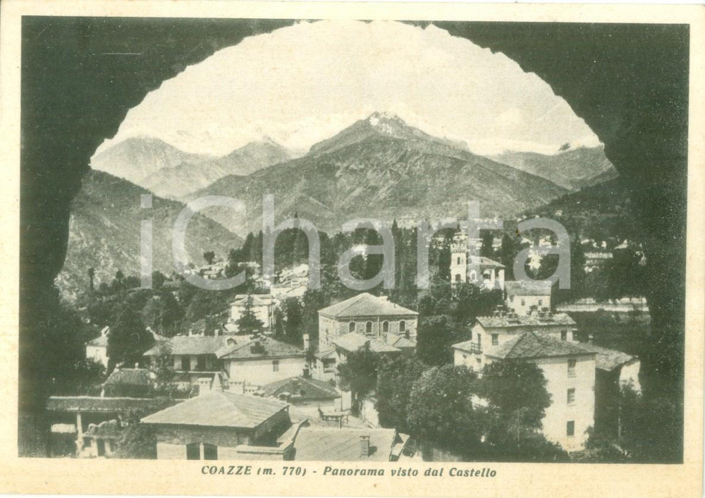 Cartolina originale da collezione 1960 COAZZE TO Panorama visto dal Castello Cartolina FG VG 1