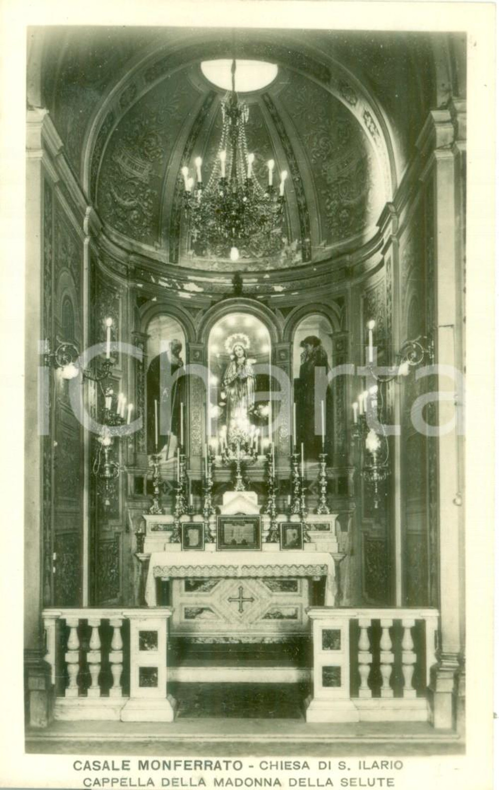 1935 ca CASALE MONFERRATO (AL) Cappella Chiesa di SANT'ILARIO Cartolina FP NV