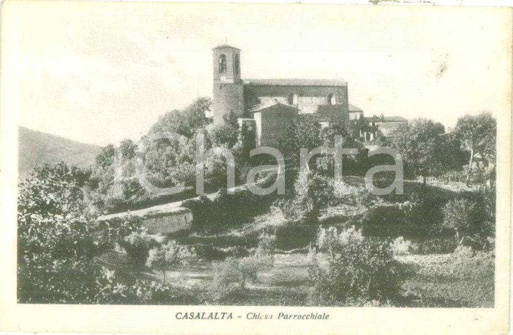 Cartolina originale da collezione 1935 ca COLLAZZONE PG La Chiesa parrocchiale di CASALALTA Cartolina FP NV 1