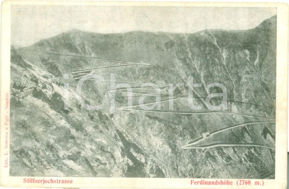 Cartolina originale da collezione 1900 ca PASSO DELLO STELVIO SO Panorama del Ferdinandshohe Cartolina FP NV 1