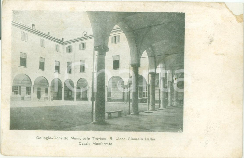 Cartolina originale da collezione 1900 ca CASALE MONFERRATO AL CollegioConvitto Liceo BALBO Cartolina FP NV 1