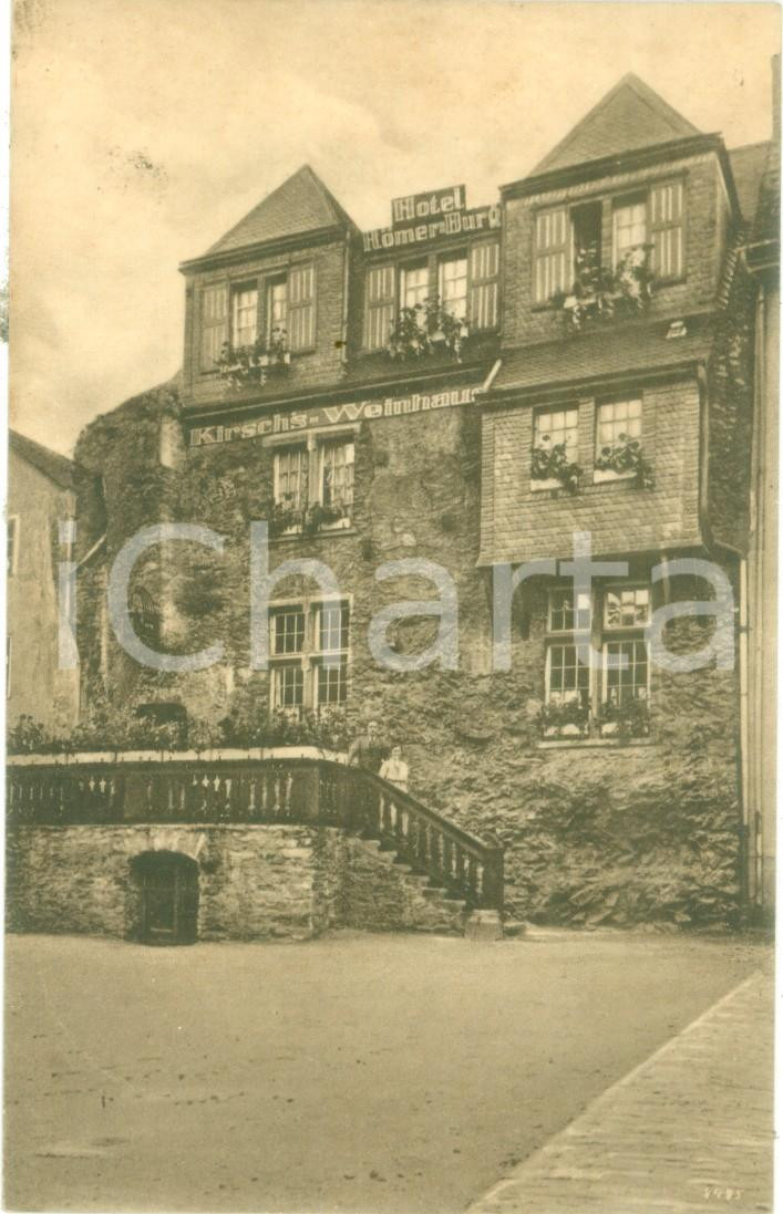 Cartolina originale da collezione 1925 BOPPARD GERMANIA Kirsch s Weinhaus Hotel Cartolina FP VG 1