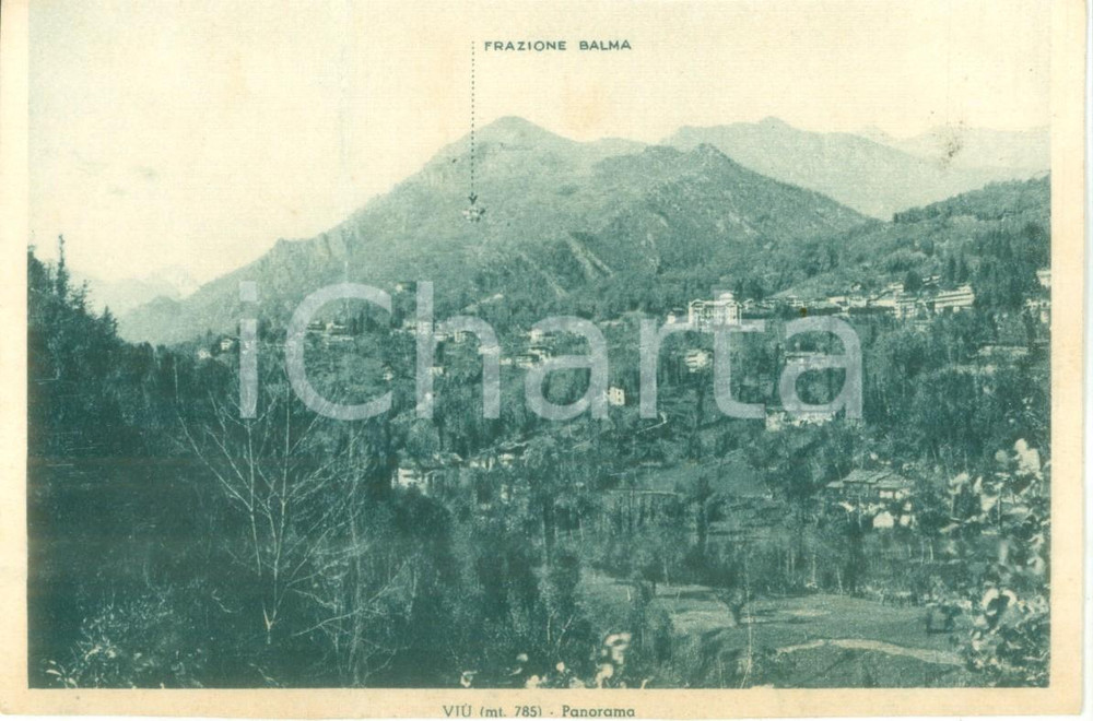 Cartolina originale da collezione 1940 ca VIÃ™ TO Veduta panotamica con frazione BALMA Cartolina FG NV 1