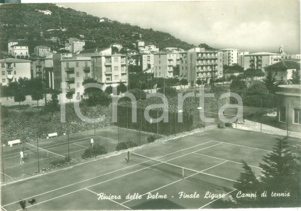 1963 FINALE LIGURE (SV) Veduta dei campi da tennis *Cartolina FG NV
