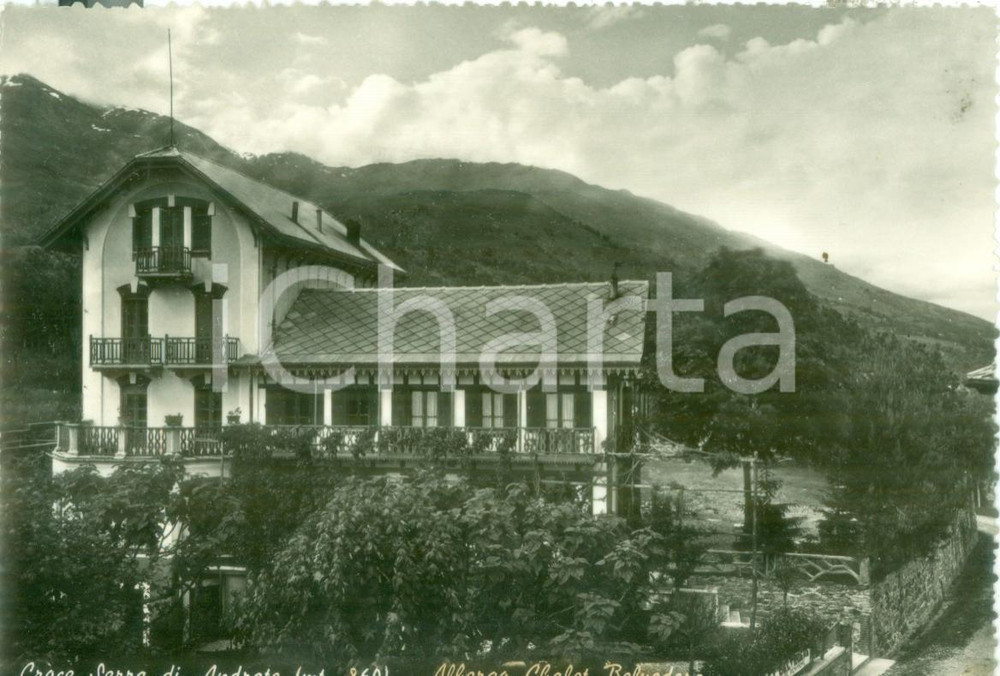 Cartolina originale da collezione 1965 ca ANDRATE TO Veduta dell Albergo BELVEDERE a Croce Serra Cartolina FG NV 1