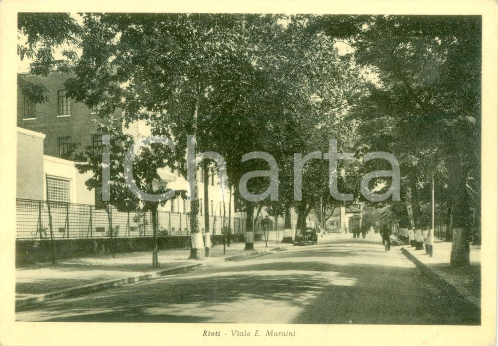 Cartolina originale da collezione 1952 RIETI Veduta di Viale Emilio MARAINI Cartolina FG VG 1