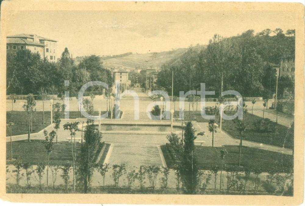 Cartolina originale da collezione 1943 CHIANCIANO TERME SI Giardino pubblico e Viale ROMA Cartolina FG VG 1