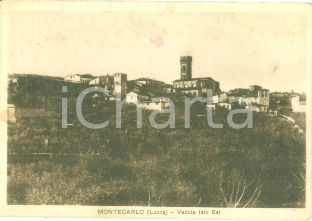 Cartolina originale da collezione 1935 MONTECARLO LU Panorama dal lato est Cartolina postale FG VG 1