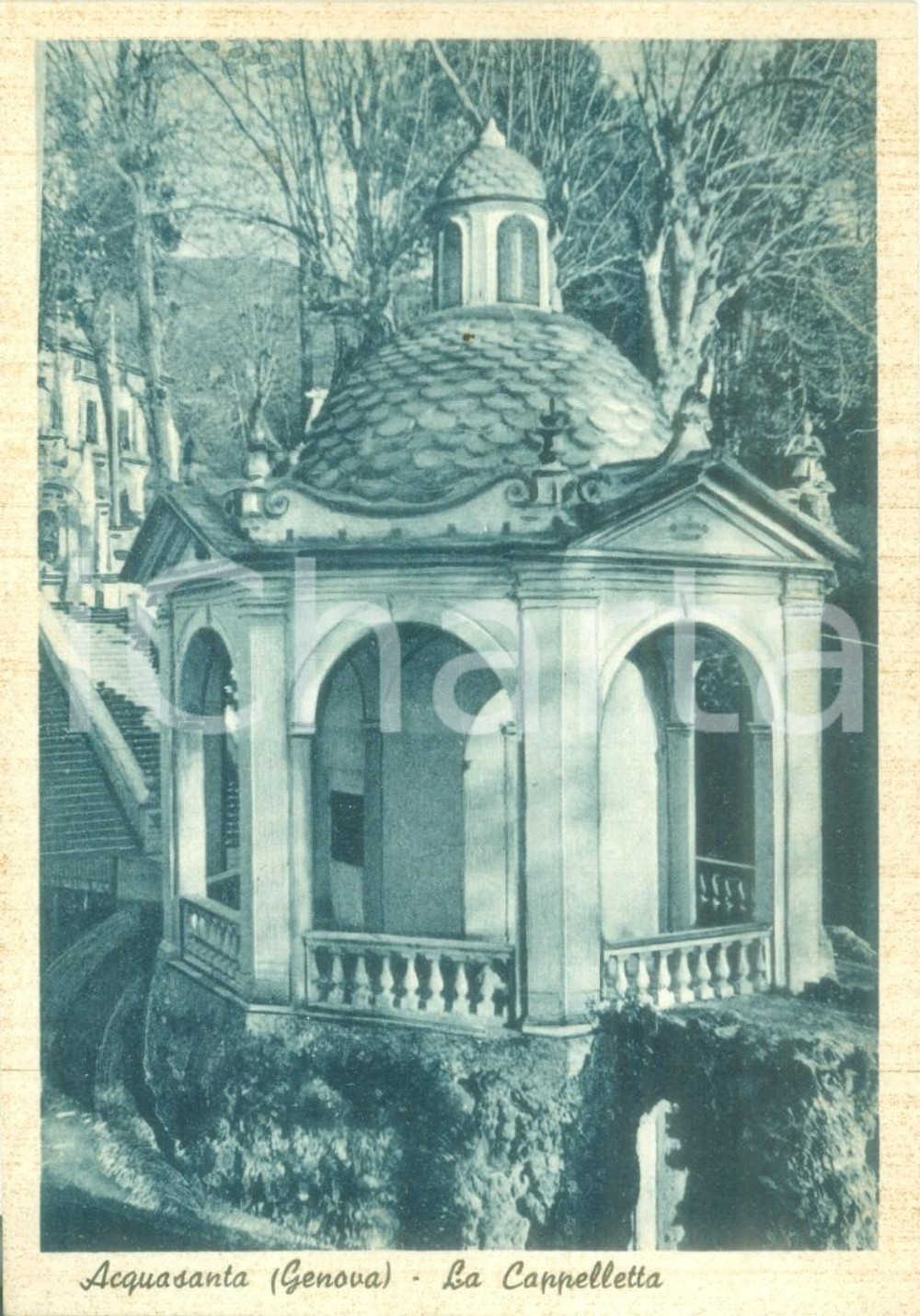 Cartolina originale da collezione 1942 GENOVA ACQUASANTA Veduta della cappelletta Cartolina FG NV 1