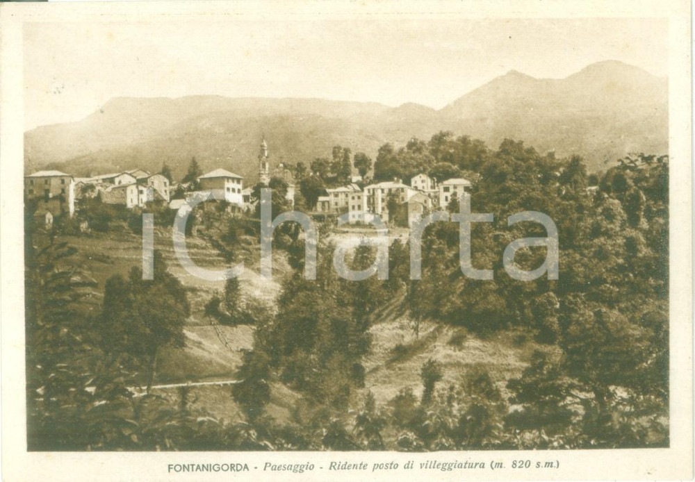 Cartolina originale da collezione 1939 GENOVA FONTANIGORDA Panorama generale del paesaggio Cartolina FG NV 1