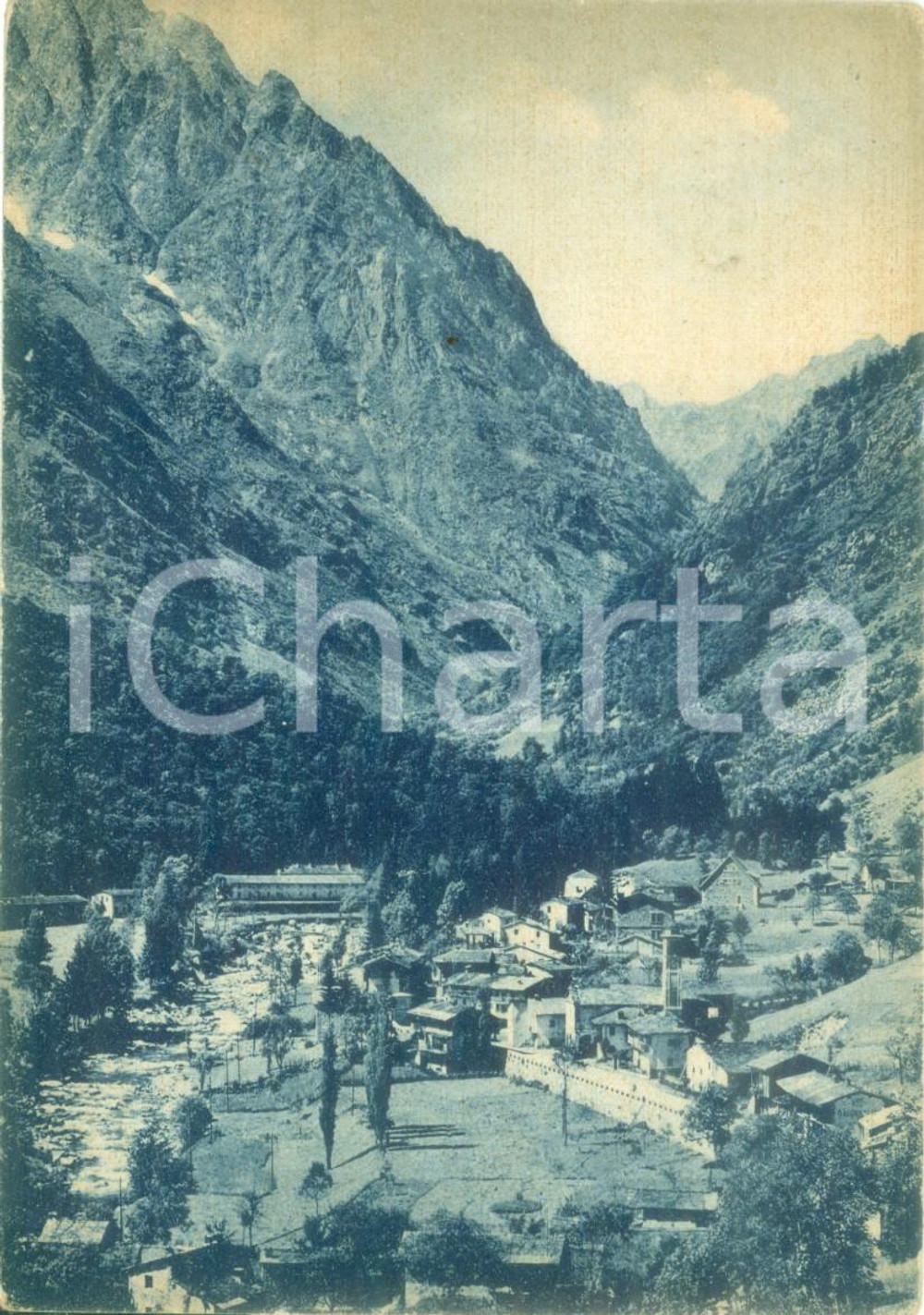 Cartolina originale da collezione 1950 SANT ANNA DI VALDIERI CN Panorama del paese in Valle GESSO Cartolina FG 1