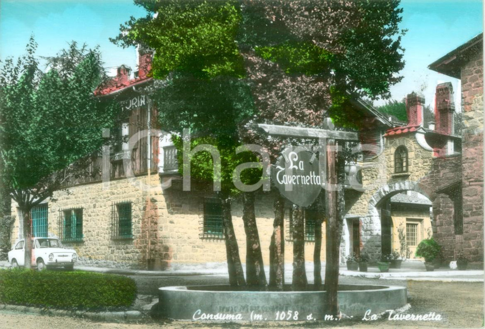 Cartolina originale da collezione 1960 ca CONSUMA FI Trattoria La Tavernetta Cartolina postale FG NV 1
