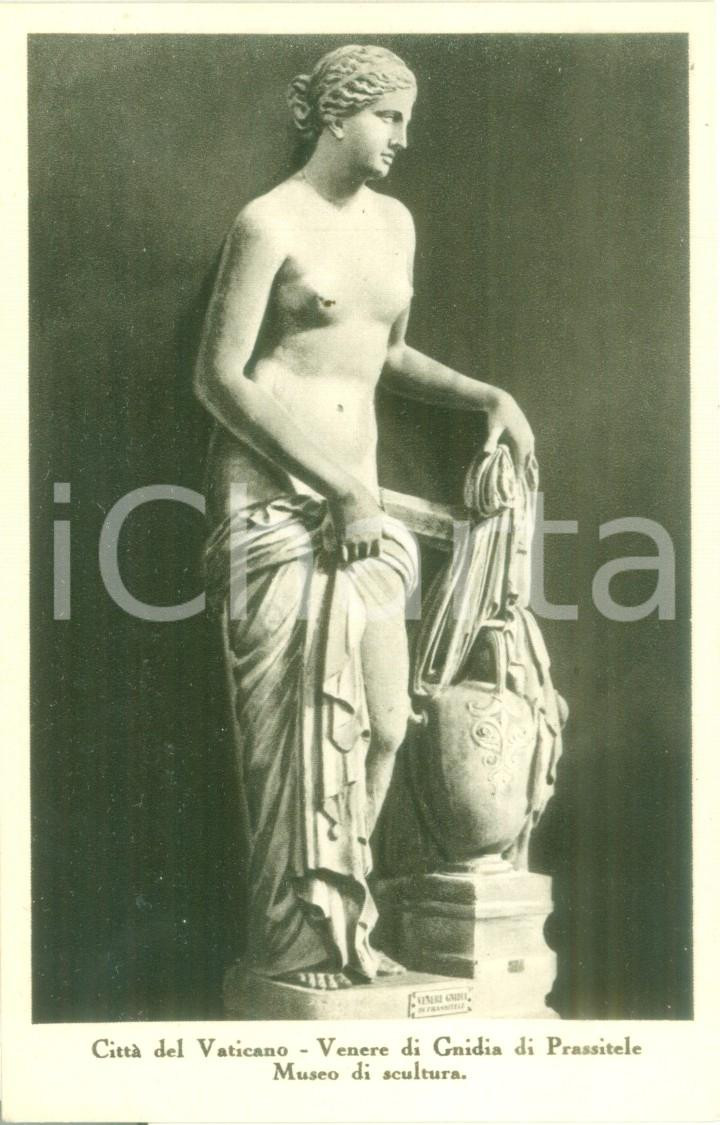Cartolina originale da collezione 1935 ca CITTA  DEL VATICANO venere di Gnidia di PRASSITELE Cartolina FP NV 1