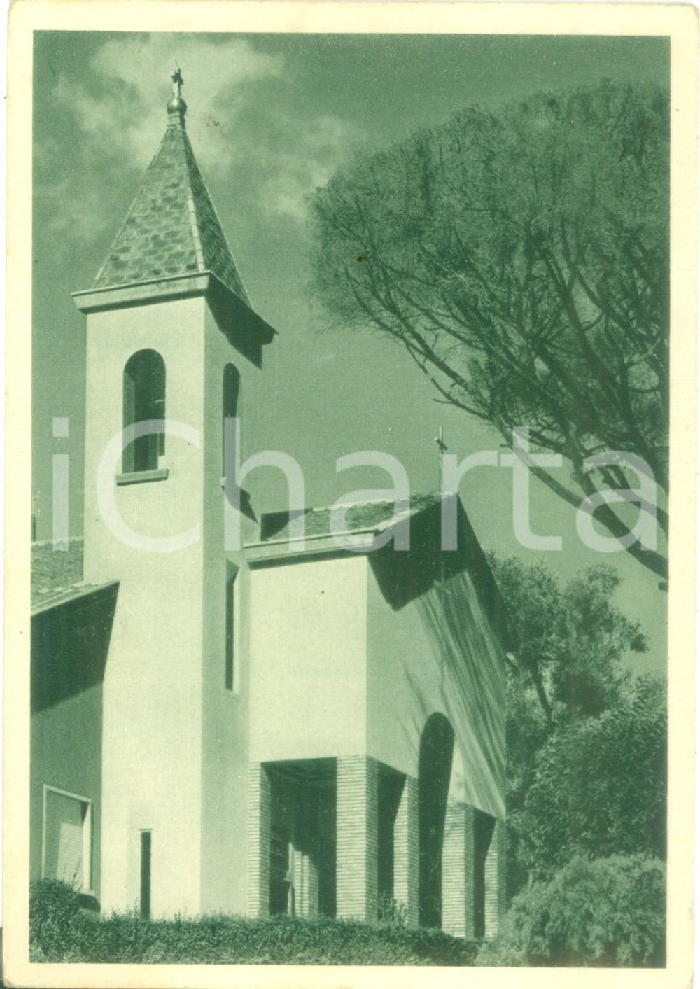 Cartolina originale da collezione 1940 SANREMO IM Veduta della Chiesa di BUSSANA Cartolina FG VG 1