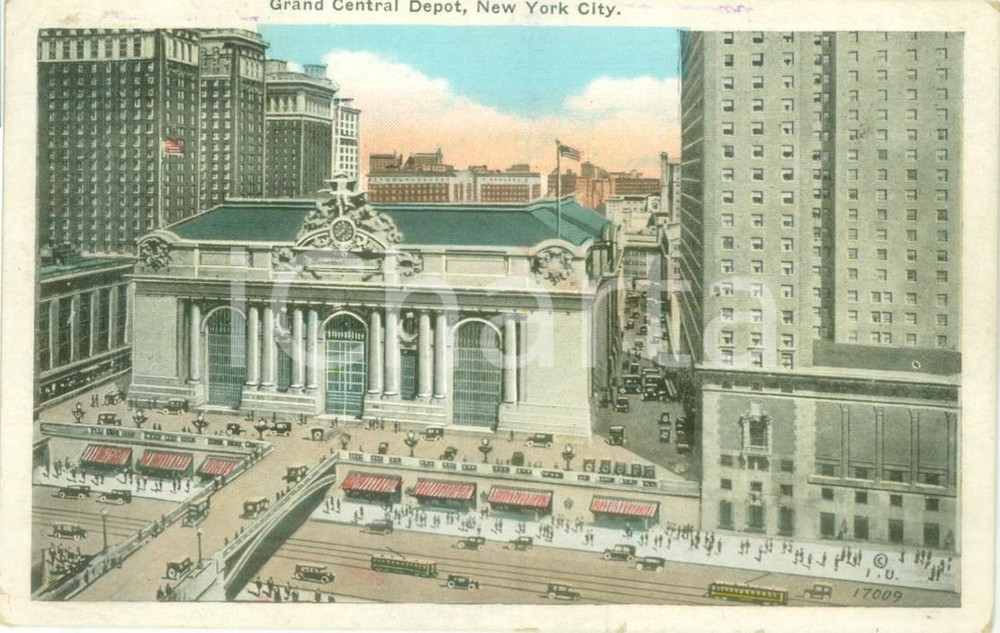 Cartolina originale da collezione 1940 ca NEW YORK USA Grand Central Depot Cartolina postale FP NV 1