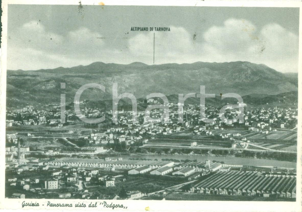 Cartolina originale da collezione 1956 GORIZIA Panorama visto dal monte PODGORA Cartolina FG VG 1