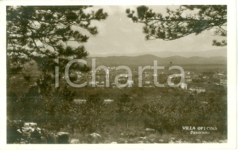 Cartolina originale da collezione 1932 TRIESTE Panorama di Villa OPICINA dai boschi Cartolina FP VG 1
