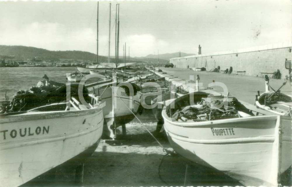 Cartolina originale da collezione 1958 SAINTTROPEZ FRANCE Barques au Portalet Actiphos Amphetamine Cartolina 1