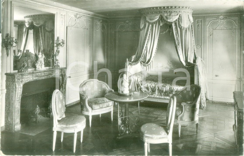 Cartolina originale da collezione 1965 CHATEAU DE VERSAILLES Chambre MarieAntoinette Calyptol Inhalant Cartolina 1