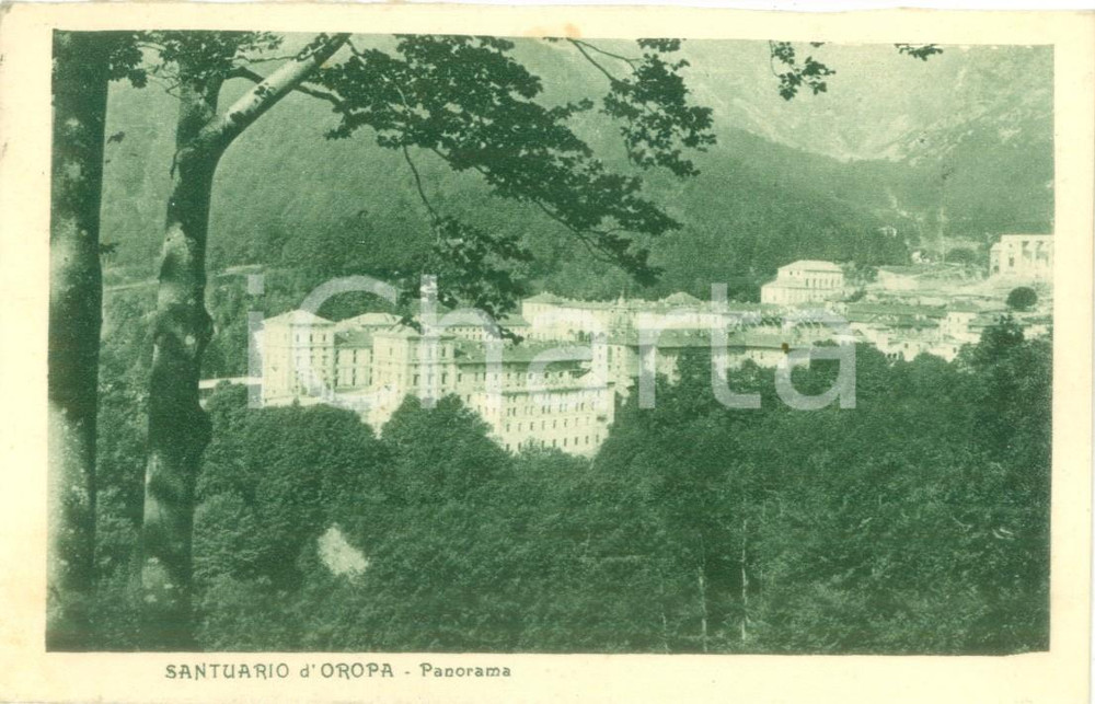 Cartolina originale da collezione 1929 BIELLA Panorama del Santuario d OROPA Cartolina postale FP VG 1