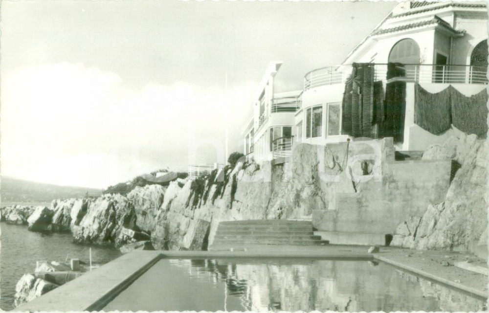 Cartolina originale da collezione 1958 CAP D ANTIBES FRANCE Eden Roc Hydrotricine Pastiglie Cartolina FP NV 1