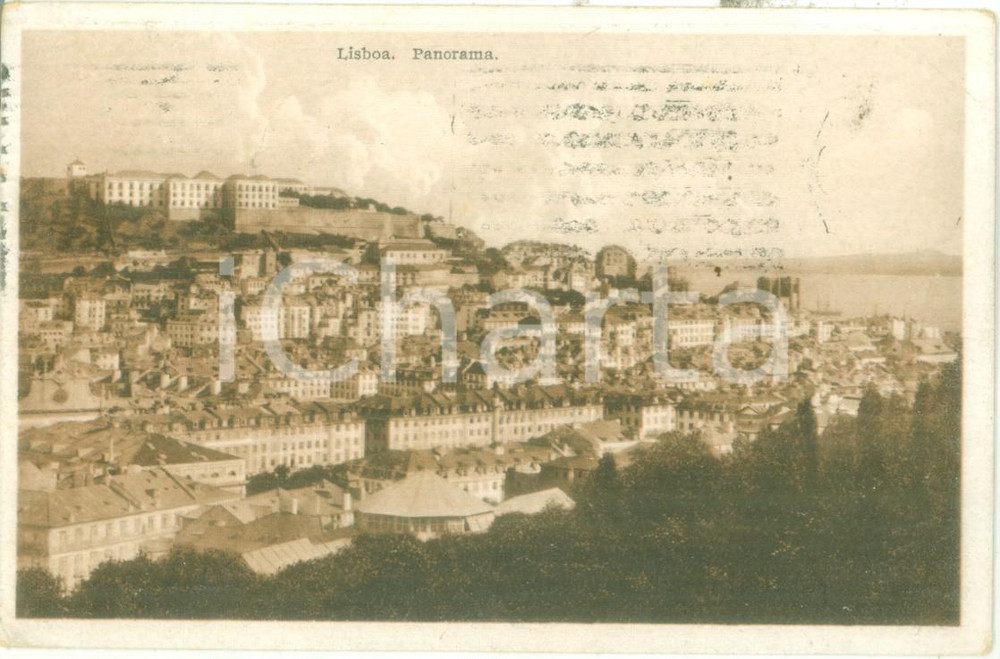 Cartolina originale da collezione 1970 LISBONA PORTOGALLO Panorama generale della cittÃ  Cartolina FP VG 1
