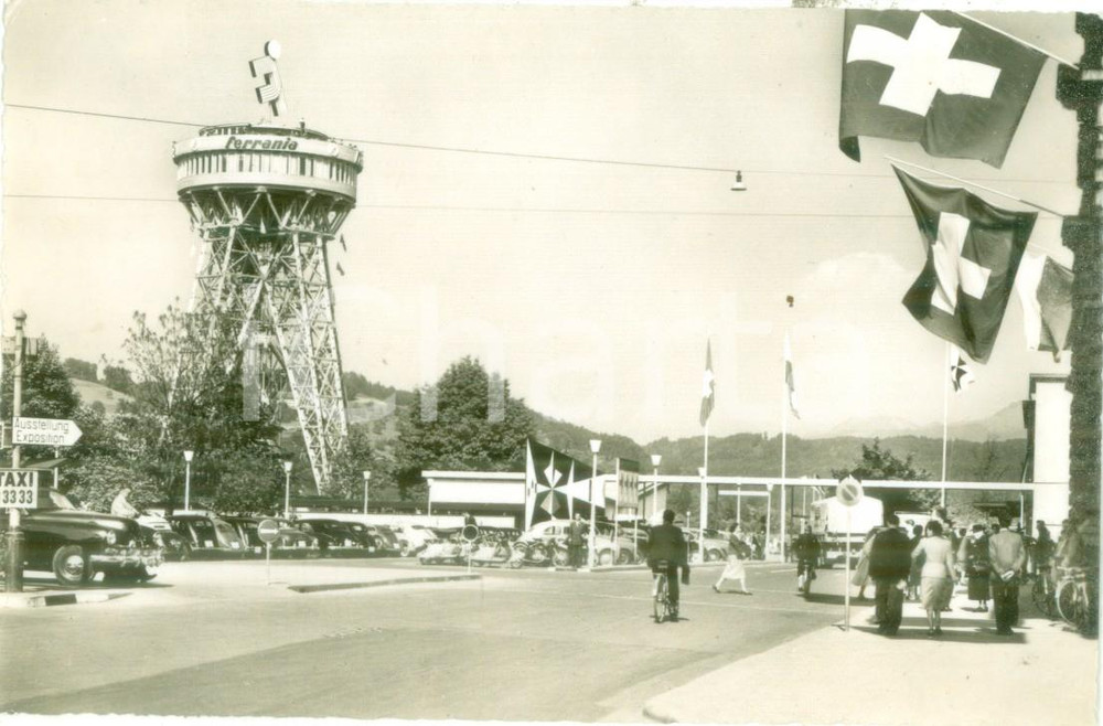 Cartolina originale da collezione 1952 LUCERNA SVIZZERA Esposizione Mondiale della Fotografia FERRANIA Cartolina 1
