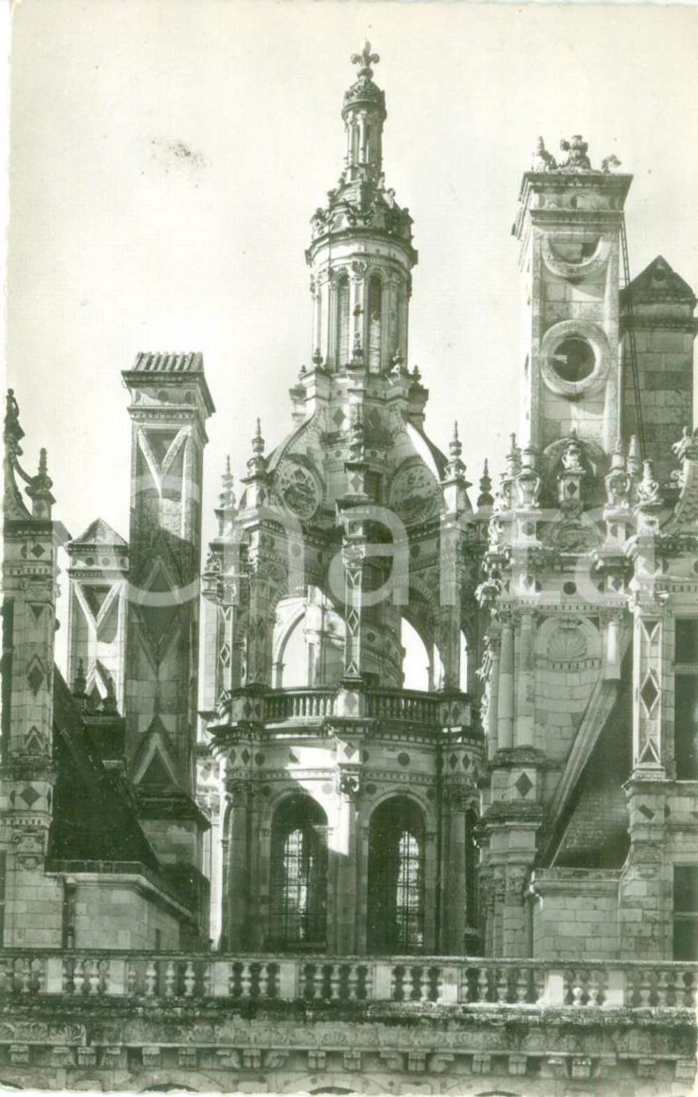 Cartolina originale da collezione 1955 CHAMBORD FRANCE La Lanterne du Chateau Hydrotricine Pastiglie Cartolina 1