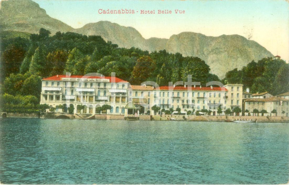 Cartolina originale da collezione 1915 GRIANTE CO L Hotel belle Vue a CADENABBIA Cartolina postale FP VG 1