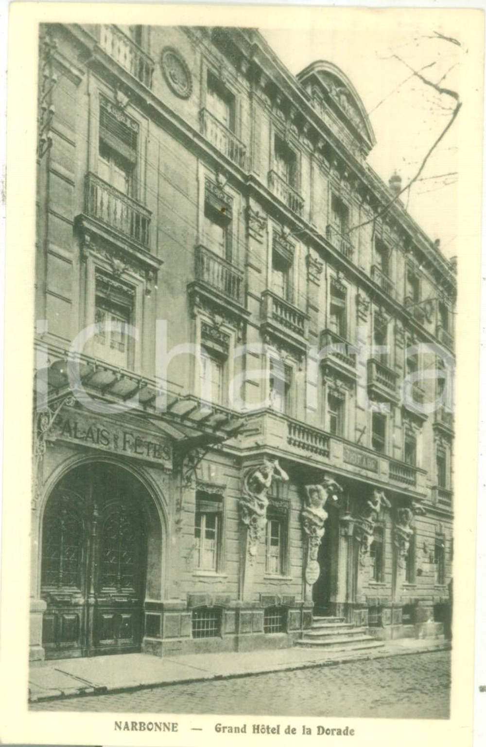 Cartolina originale da collezione 1957 NARBONNE FRANCE Grand Hotel de la DORADE Cartolina FP VG 1