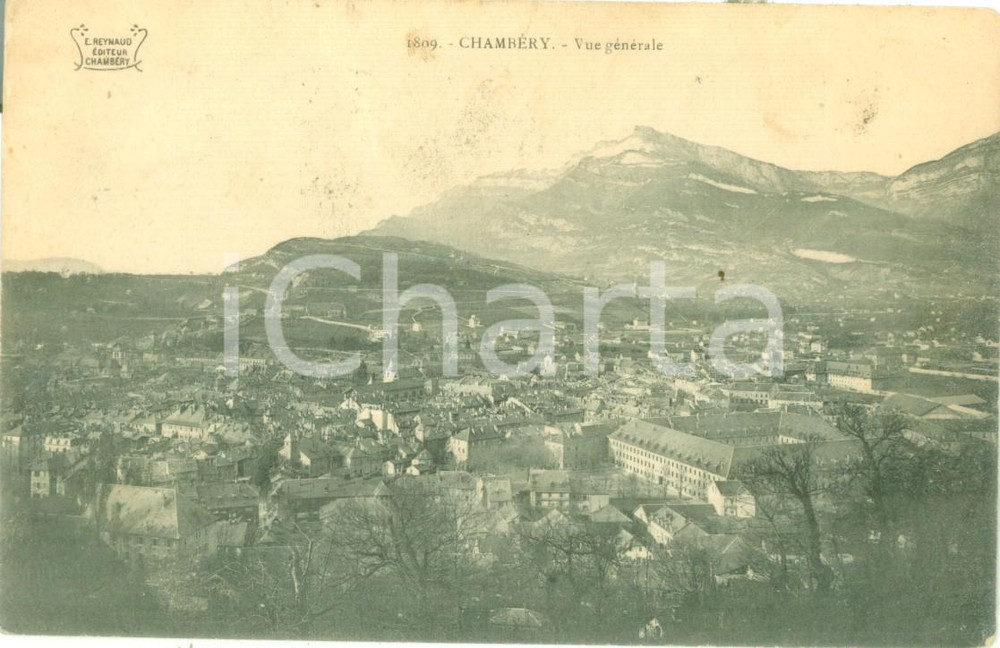 Cartolina originale da collezione 1926 CHAMBERY FRANCE Panorama generale dal colle Cartolina FP VG 1